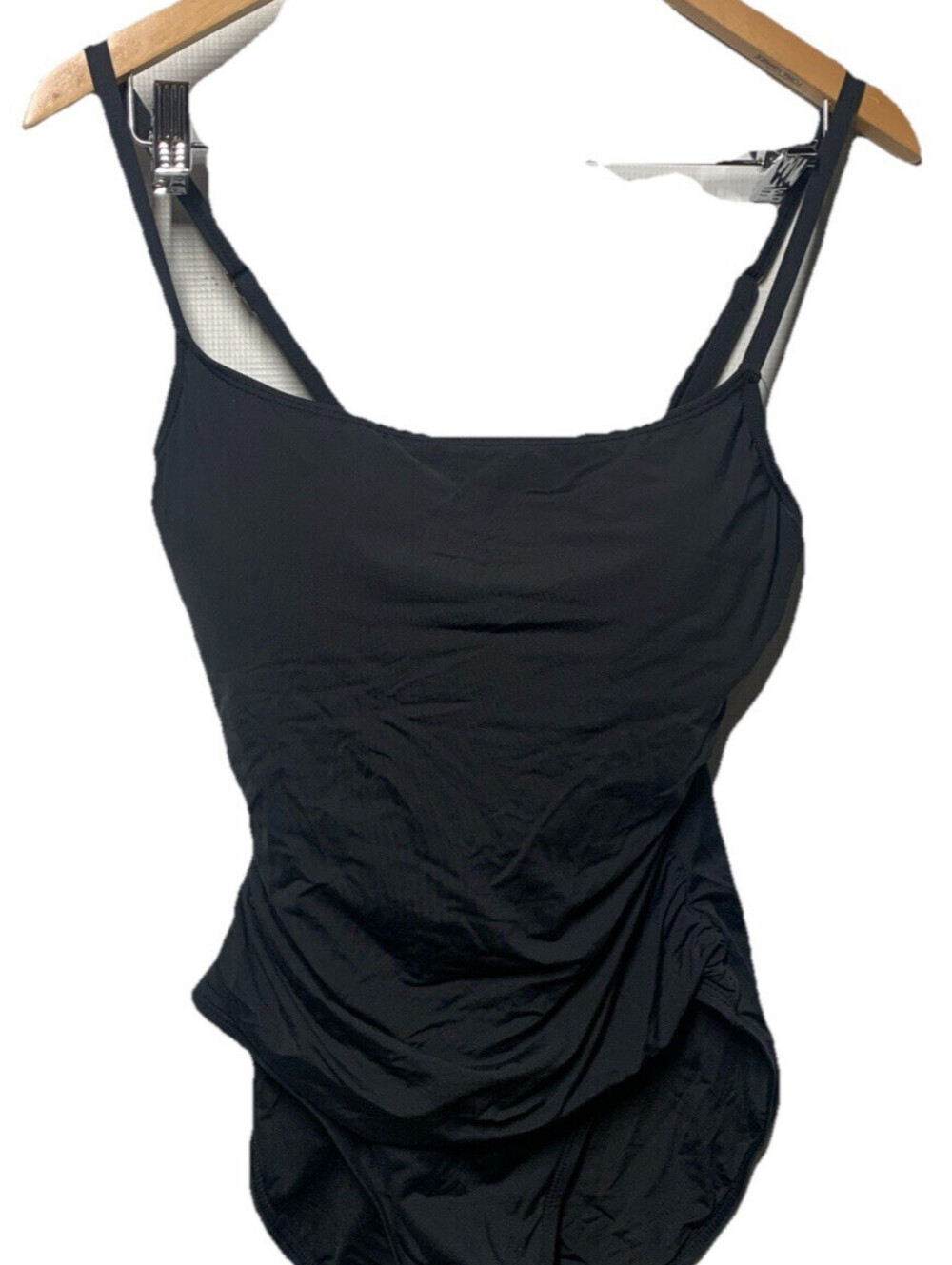 La Blanca Women's One Piece Swimsuit Island Goddess Shirred Side Bathing Size 14